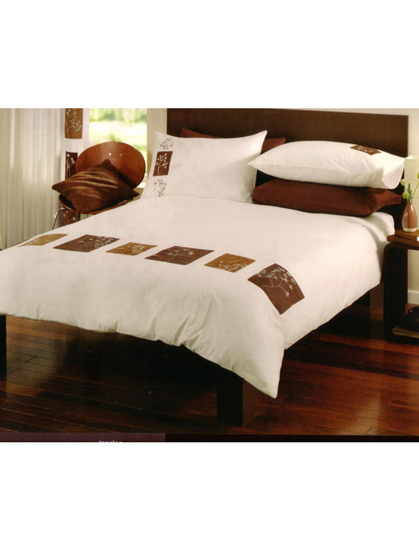 Duvet Cover Jessica Natural Faux Suede Double Size Duvet Cover and 2 pillowcases Bedding