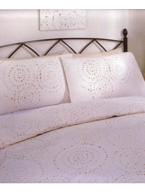 Duvet Cover Natural Circles Double Size Duvet Cover and 2 pillowcases Bedding
