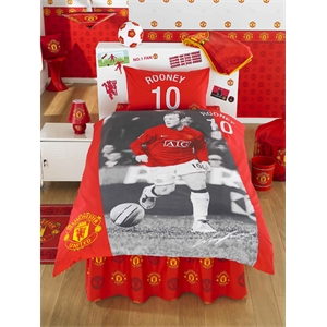  Man Utd FC Single Duvet Cover (Rooney)