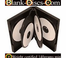 DVD-CASES 8 Way 27mm DVD Multi Cases Black - Pack of 5-Cases - Heavy duty 140grams Black PP Case