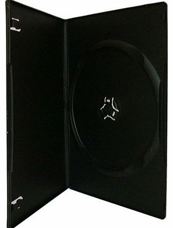 Single Slim (7mm) DVD Cases Black Qty 10 **60grams Heavy Duty Case -DVD-S-SL (DV-7071)