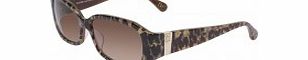 DVF Ladies DVF514S Brown Leopard Sunglasses