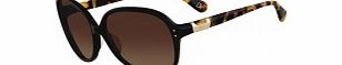 DVF Ladies DVF567S Black Tortoiseshell Maya