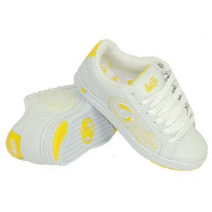 Dvs Ladies Ladies Dvs Adora Shoe. White Yellow