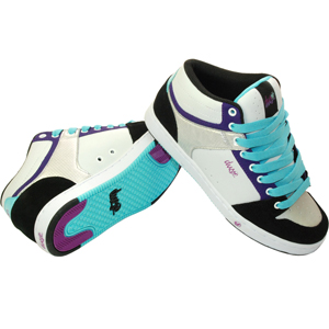 Dvs Ladies Ladies Dvs Gracie Mid Shoe. White/Silver Scale