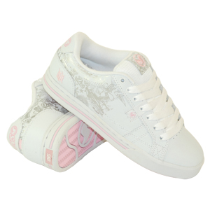 DVS Ladies Ladies Dvs Monument Hart Shoe. White Leather