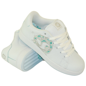 Ladies Dvs Revival Splat Shoe. White Mint