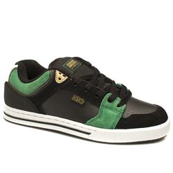 Male Rogers Leather Upper in Black and Green