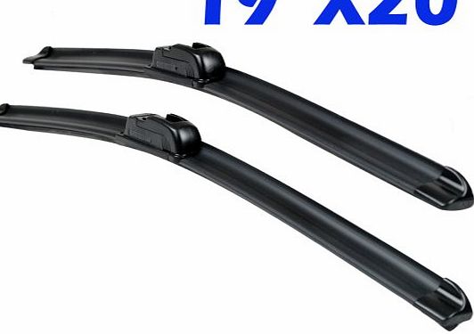 DX-MALL 20`` 19`` Aero FLAT Upgrade Windscreen Front Wiper Blades Car Retro Fit VAUXHALL Astra G MK IV Coupe