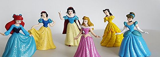 Dyln Disney Princess Cake Toppers Figures 6 pieces