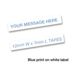 Dymo D1 Labels Blue On White 12mm x 7m