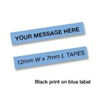 Dymo Labels Black Printed on Blue-12mm