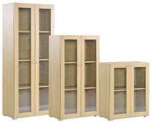 Dynamic glazed door cupboards