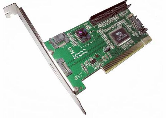 Dynamode 3-Port SATA and 1 Port IDE PCI Card