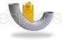 Dyson U Bend Assembly (Silver/Yellow)