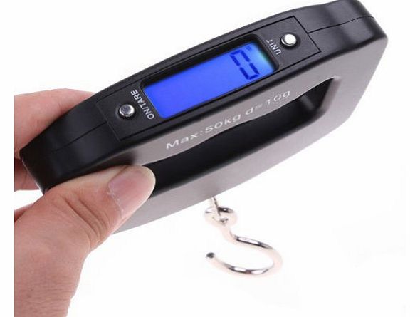 E-3lue 50kg*10g Mini Digital Hanging Luggage Fishing Scale