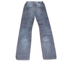 E-Play Back seam distressed jeans