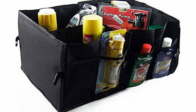E-PRANCE Car Boot Tidy Tools Organize Storage Box For Travel Vocation Trip Camping
