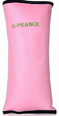 E-PRANCE Cotton Velvet Car Safety Seat Belt Shoulder Pad Pillow for Children,Pink