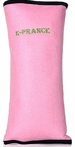 E-PRANCE Cotton Velvet Car Safety Seat Belt Shoulder Pad Pillow for Children,Pink