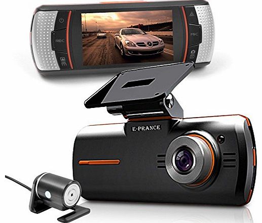 New 2.7`` HD 1920*1080P F90G Car DVR Dual Cameras + G-Sensor + GPS Logger + H.264 + 5MP CMOS + Support HDMI & USB 2.0