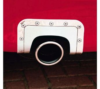 E-Tech Car Van Chrome Look Exhaust Shield Plate Bodywork Protector Custom Styling Race