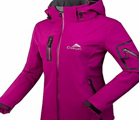 Womens Windproof Cycling Running Hiking Training Ziper Hoodie Sweatshirt Jacket Purple Size XL