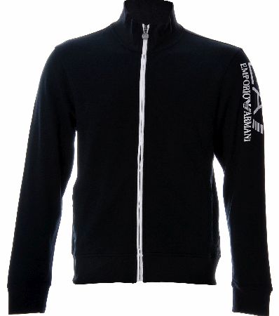 EA7 Emporio Armani Contrast Sleeve Logo Zip Thru