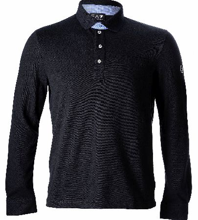 EA7 Emporio Armani Contrast Trim Long Sleeved Polo