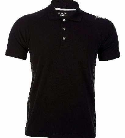 EA7 Emporio Armani Sleeve Logo Polo Black