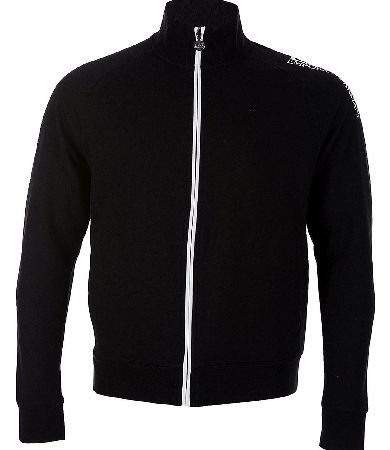 EA7 Emporio Armani Sleeve Logo Zip Thru Black