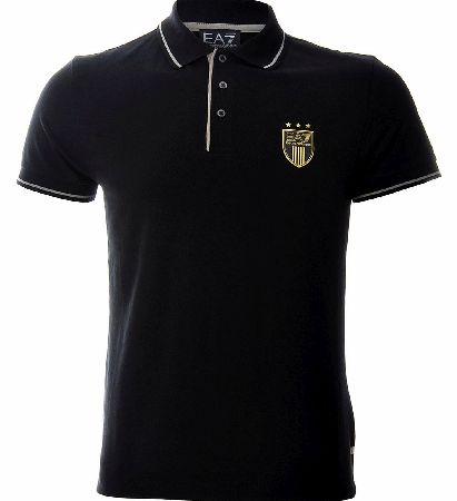 EA7 Emporio Armani Train Soccer Polo Shirt Collar