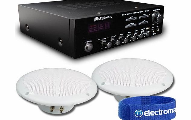 Eagle 2x 6.5`` Water Resistant Hi-Fi Speakers   Home Cinema Amplifier   Cables 100W