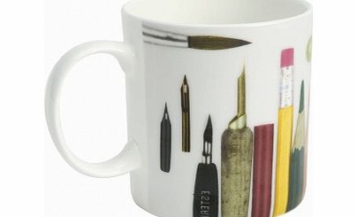 Eames House of Cards Mug Pen and Pencils House of