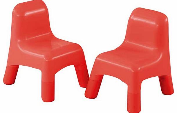 Set of 2 Plastic Chairs -