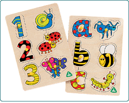 abc & 123 puzzle trays