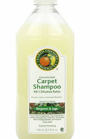 Earth Friendly Products Bergamot and Sage Carpet Shampoo 946 ml (Pack of 6)