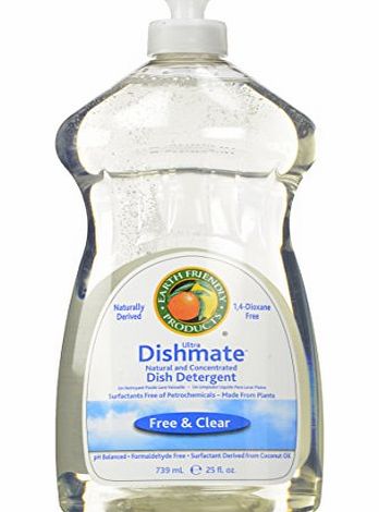 Earth Friendly Products Dishmate Fragrance Free Washing Up Liquid 750 ml (Pack of 2)