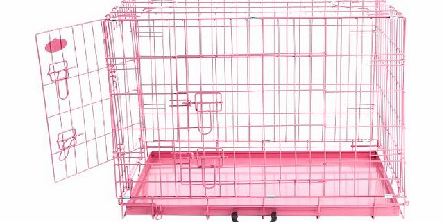 Easipet Dog Cage, 30-inch, Pink