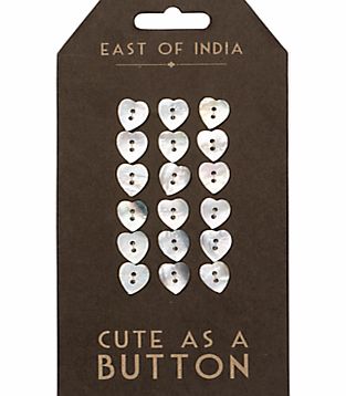 East of India Heart Buttons