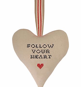 East of India Heart Pin Cushion, Cream