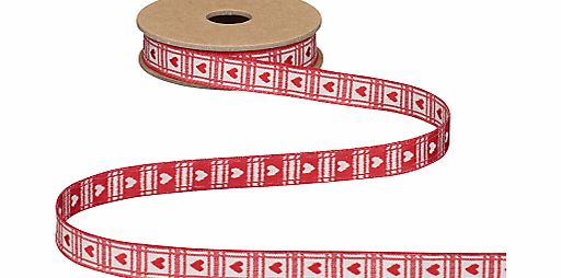 East of India Hearts Ribbon, 3m