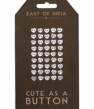 East of India Little Heart Buttons