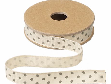 East of India Spotty Ribbon, Cream, 3m