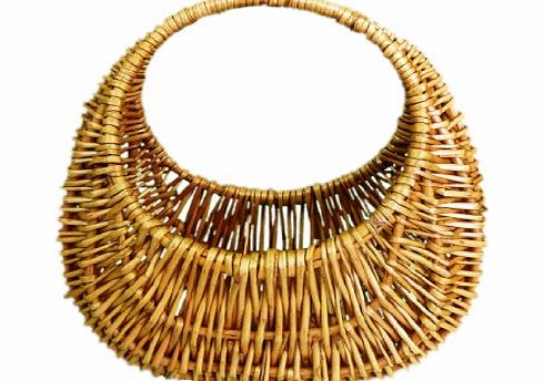 Honey Wicker Flower Small Vintage Traditional Gondola Shopping Gift Basket Kids