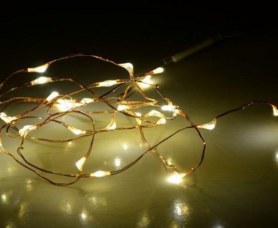 Eastchina Newest Version 3m/10ft 4.5v Micro Led 30 Super Bright Leds Mini Silver Wire Fairy Light String Aa Ba