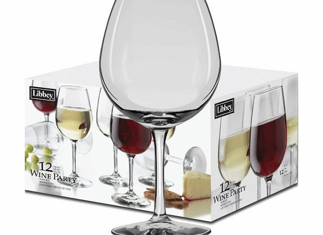 Eastland Set of 12 Wine Glasses. Made in USA.