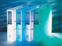 EASTLIGHT Ice A4 translucent blue lever arch