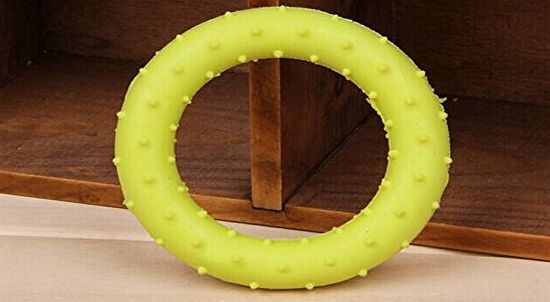 Eastlion TPR Pet Dog Chew Circle Molar Teeth Clean Dental Health Chew Toy Yellow