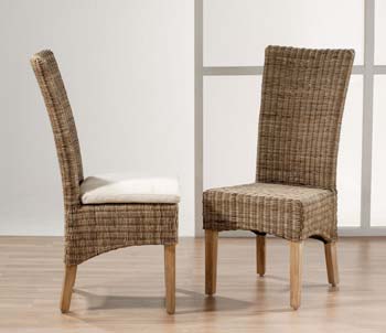 WICKER BACK DINING CHAIRS – Chair Pads & Cushions